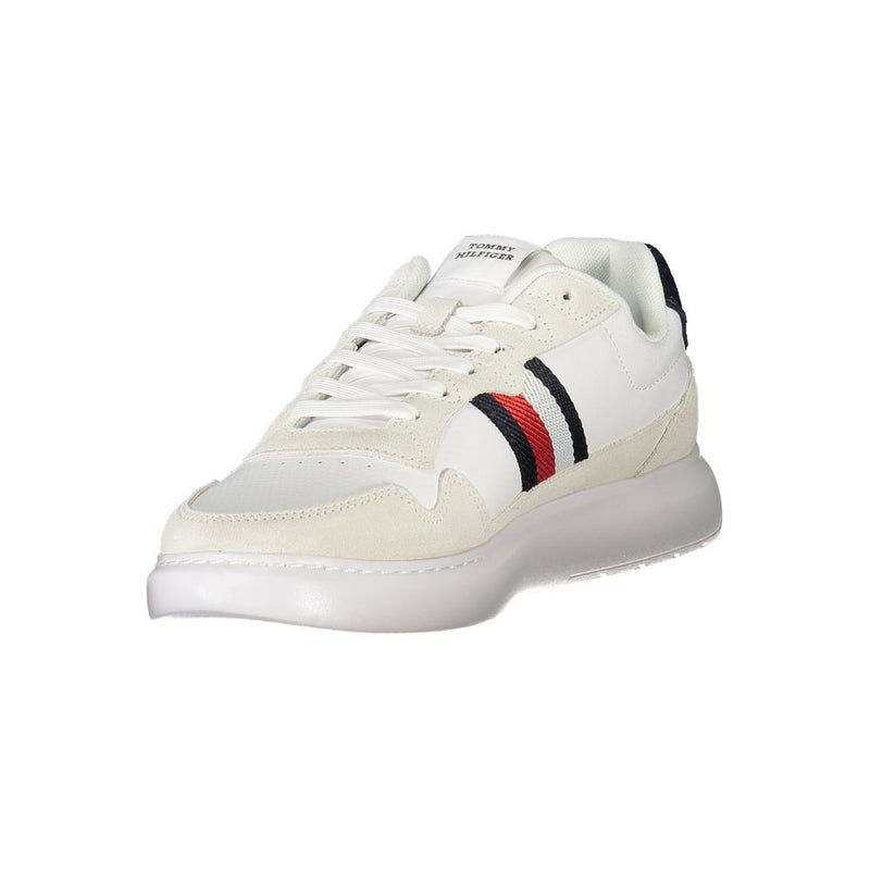 Tommy Hilfiger White Leather Men Sneaker - Élégance et Confort