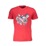 T-shirt homme en coton rouge Cavalli Class