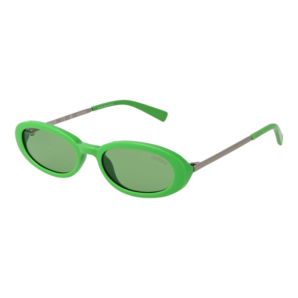 Guess Green Unisex Sunglass - Oval Frame with UV Protection