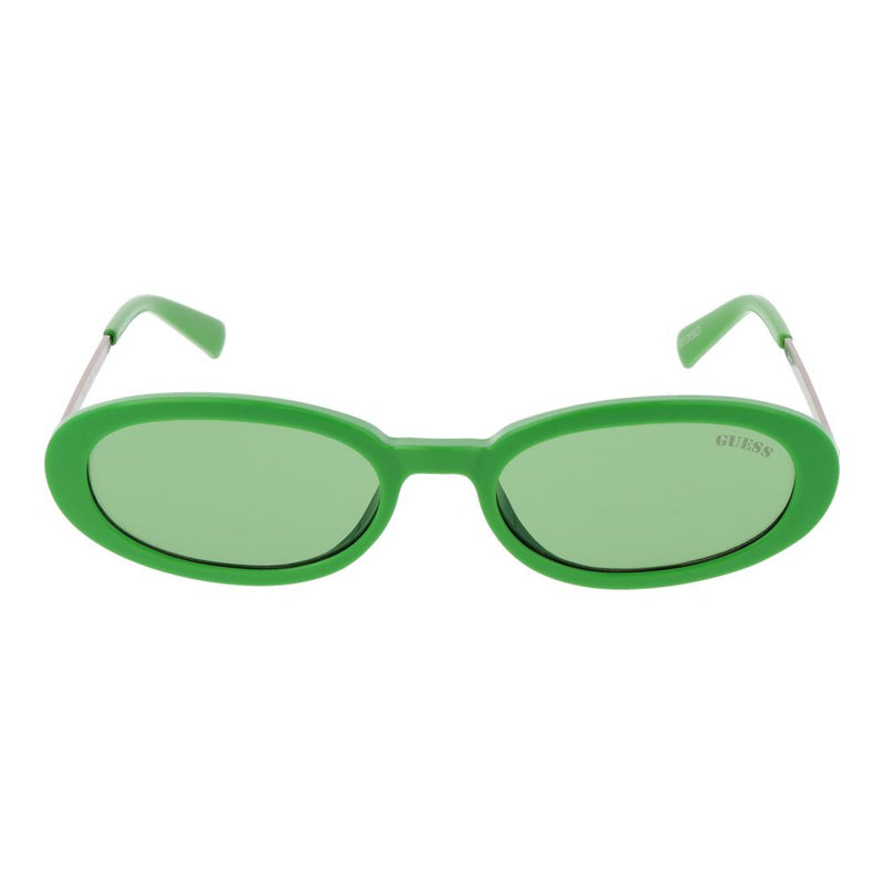Guess Green Unisex Sunglass - Oval Frame with UV Protection