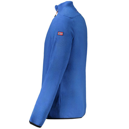 Pull en polyester bleu pour homme, Norvège 1963