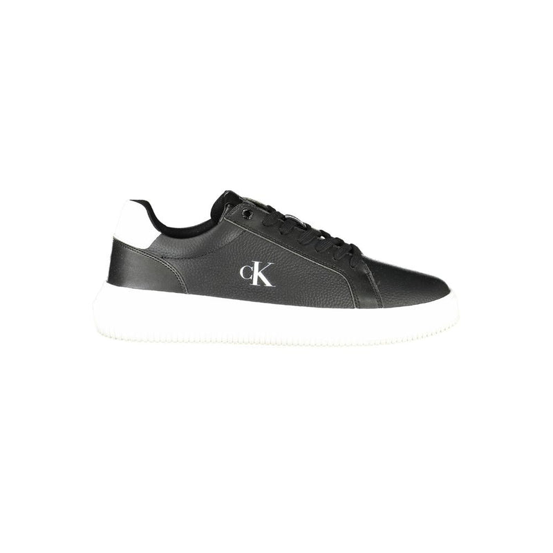 Calvin Klein Black Leather Men Sneaker - Stylish & Comfortable