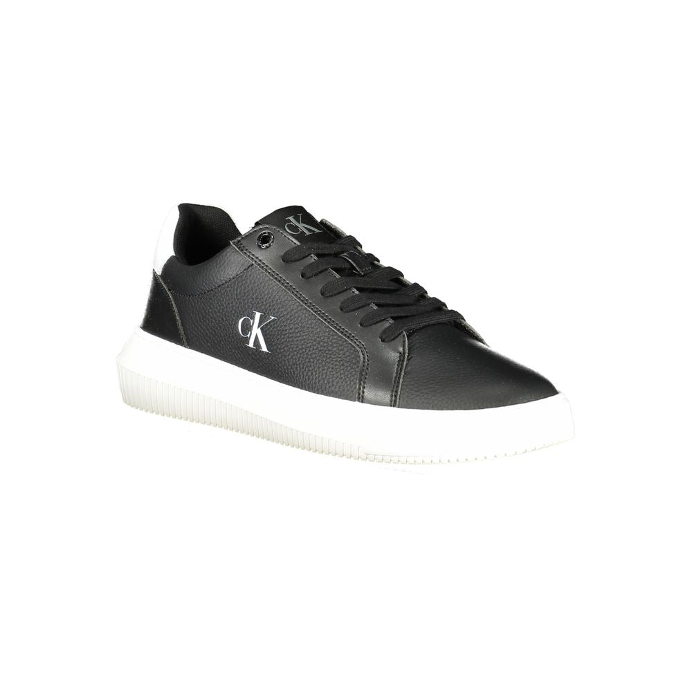 Calvin Klein Black Leather Men Sneaker - Stylish & Comfortable