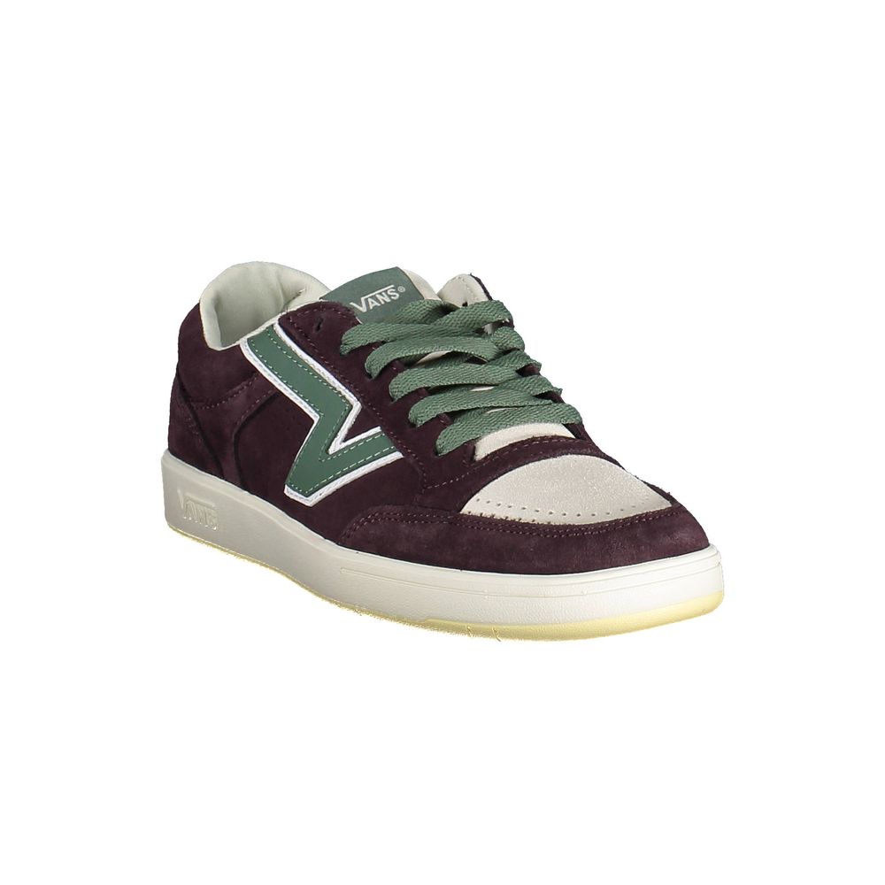 Vans Purple Leather Men Sneaker - Stand Out in Style