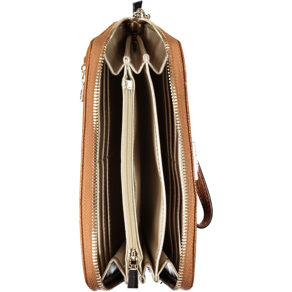 Guess Jeans Chic Bruine Polyethyleen Portemonnee met Muntvakje