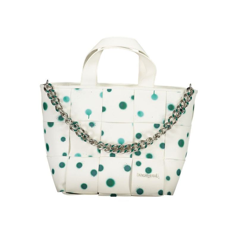 Desigual White Polyethylene Handbag - Chic and Functional