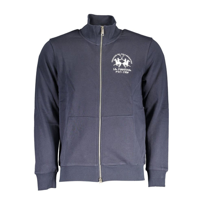 La Martina Blauwe Katoenen Heren Sweater