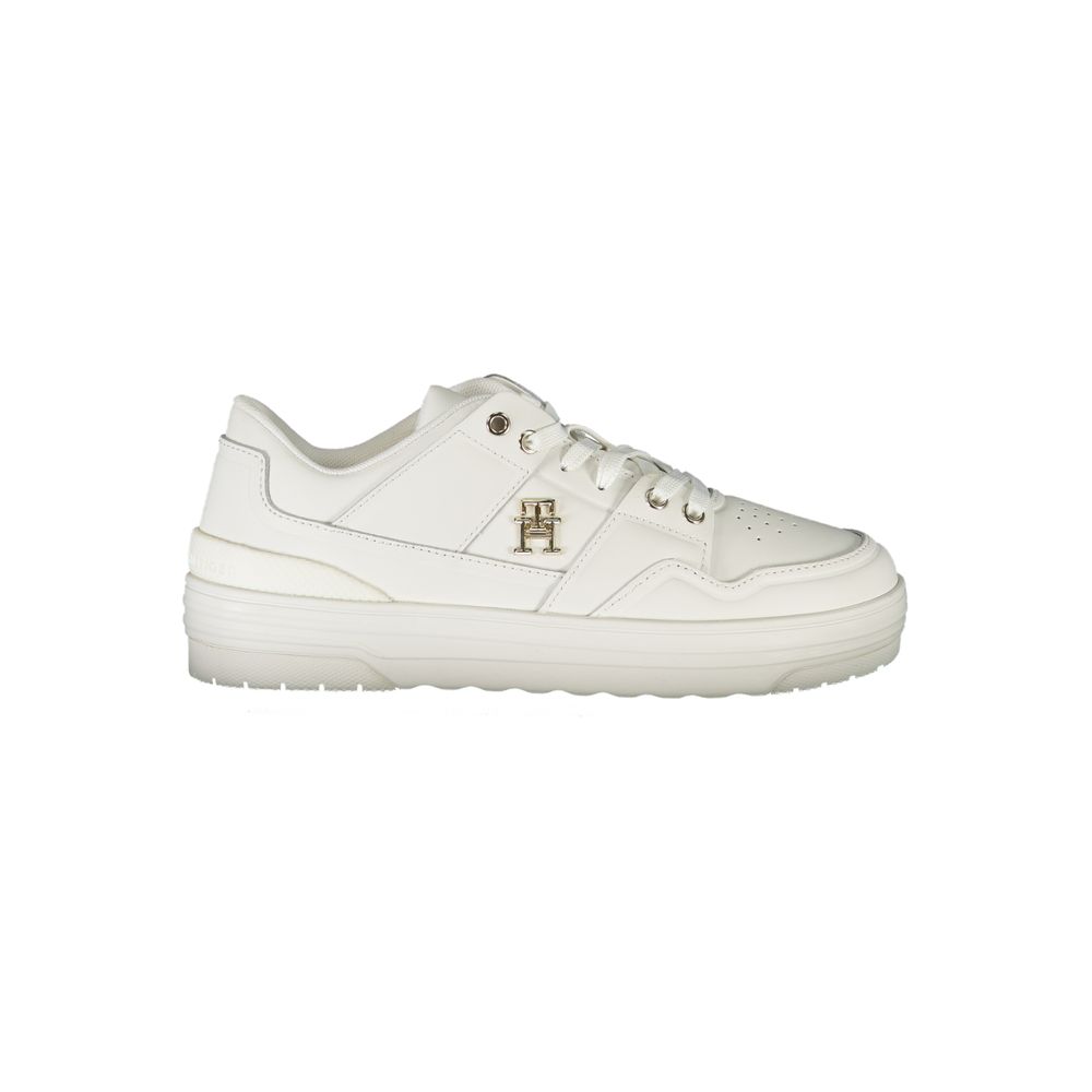 Tommy Hilfiger White Leather Women Sneaker - Chic & Comfortable