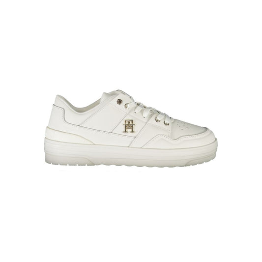 Tommy Hilfiger White Leather Women Sneaker - Stylish & Comfortable