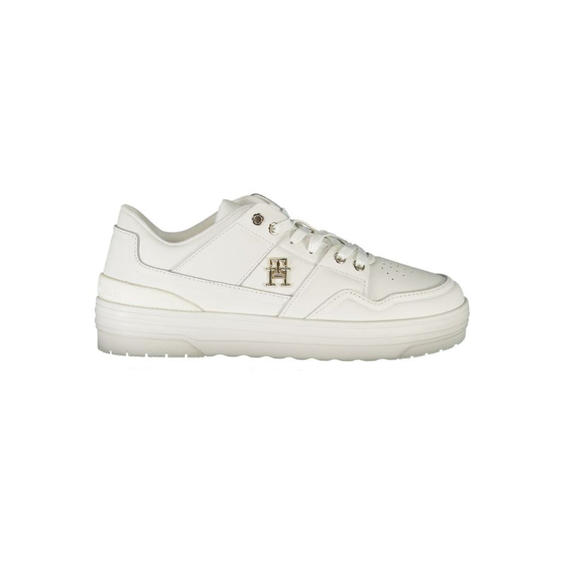 Tommy Hilfiger White Leather Women Sneaker - Chic & Comfortable
