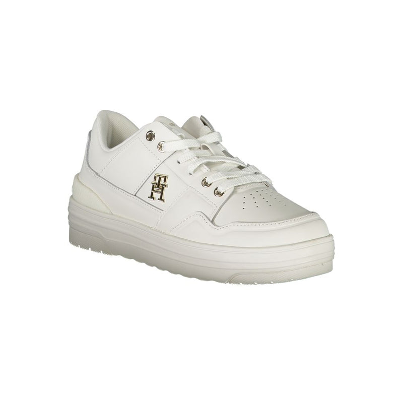 Tommy Hilfiger White Leather Women Sneaker - Chic & Comfortable