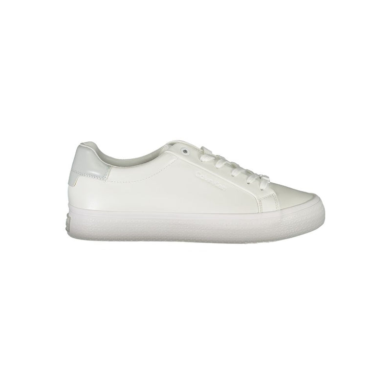 Calvin Klein Sneakers Élégants Blancs avec Détails Contrastés