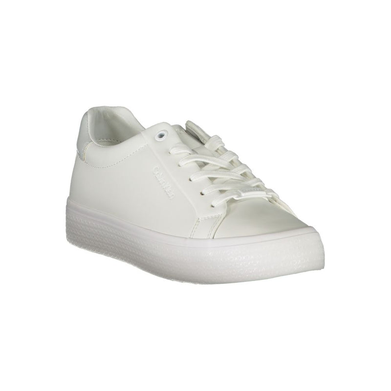 Calvin Klein Sneakers Élégants Blancs avec Détails Contrastés