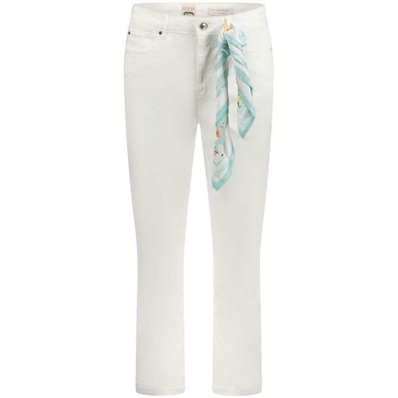 Guess Jeans White Cotton Women Skinny Jean - Chic & Stylish Fit