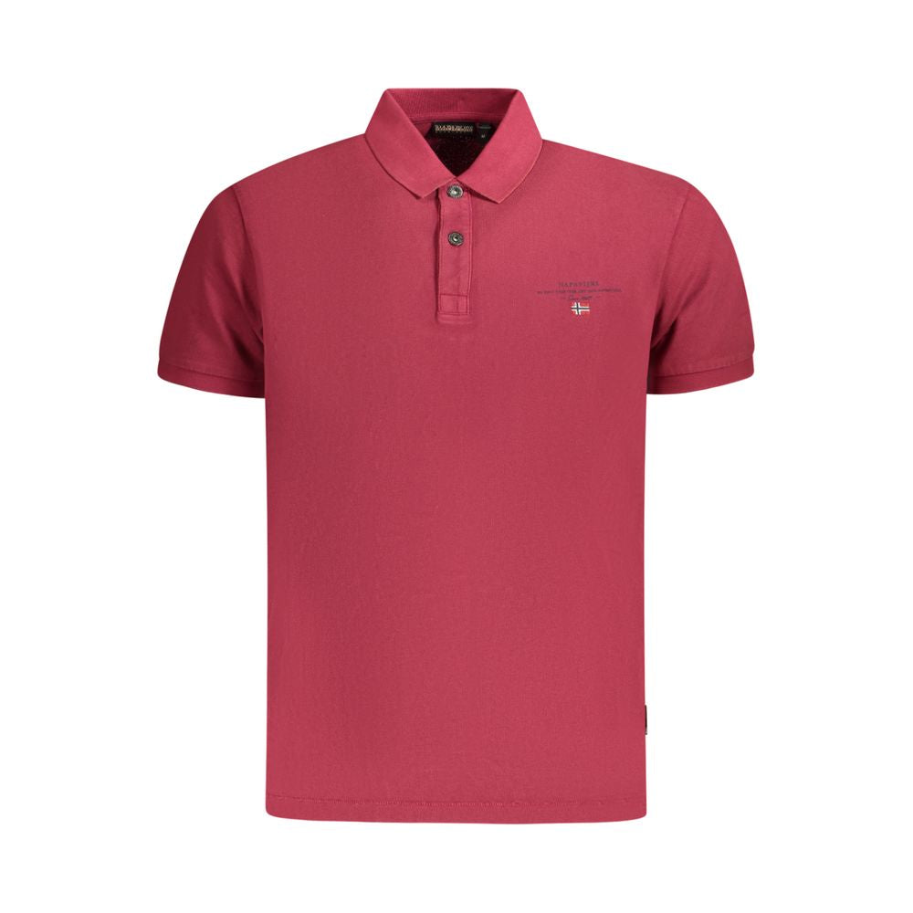 Polo homme en coton rouge Napapijri