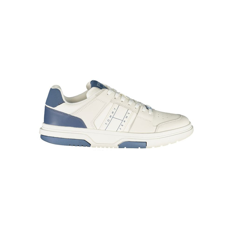 Tommy Hilfiger White Leather Men Sneaker - Style & Comfort