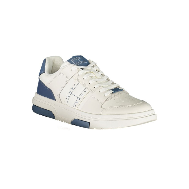 Tommy Hilfiger White Leather Men Sneaker - Style & Comfort