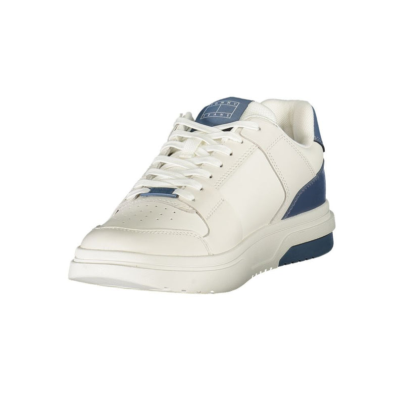 Tommy Hilfiger White Leather Men Sneaker - Style & Comfort