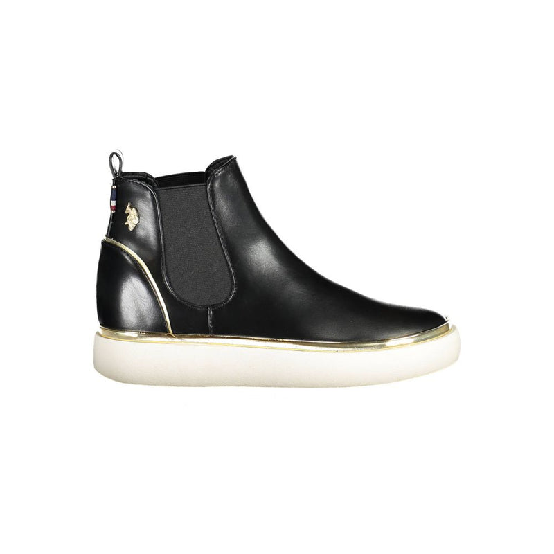 U.S. POLO ASSN. Black Polyester Women Boot - Élégance et Confort
