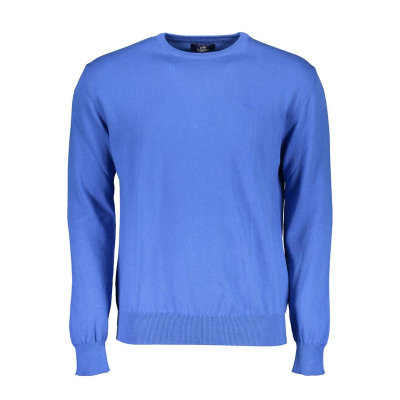 La Martina Blauwe Katoenen Heren Sweater