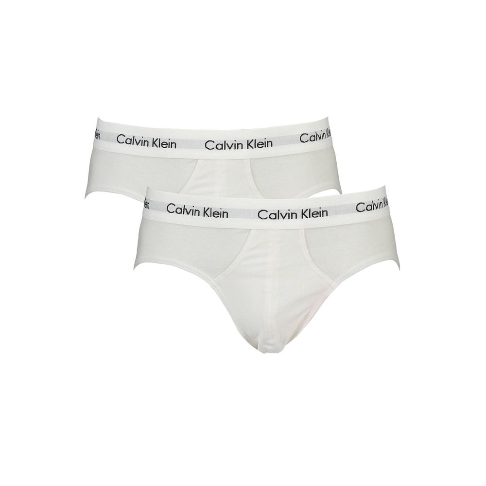 Calvin Klein White Cotton Underwear - Tri-Pack Briefs for Men