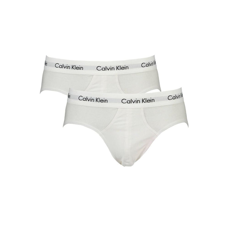 Calvin Klein White Cotton Underwear - Tri-Pack Briefs for Men