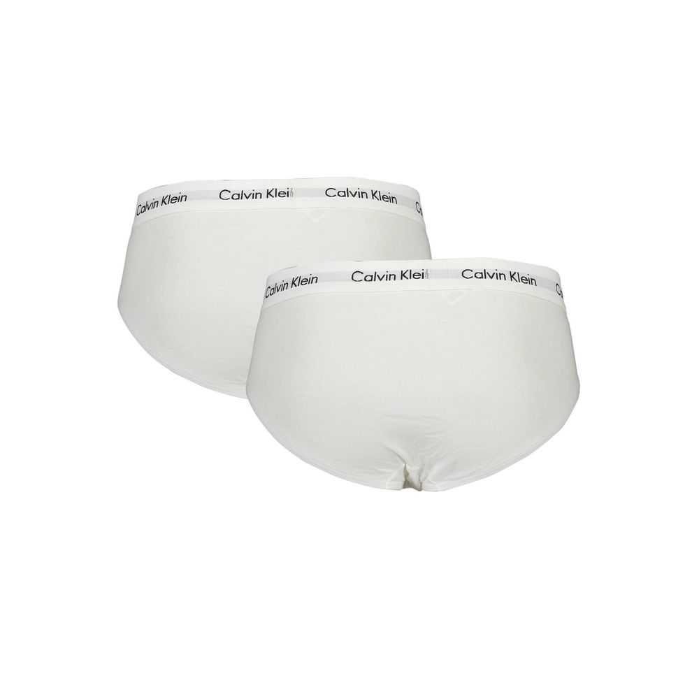 Calvin Klein White Cotton Underwear - Tri-Pack Briefs for Men