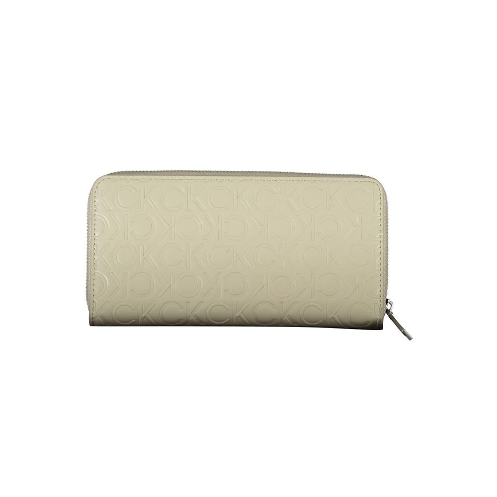 Calvin Klein Beige Polyethylene Women's Wallet - Stylish & Secure