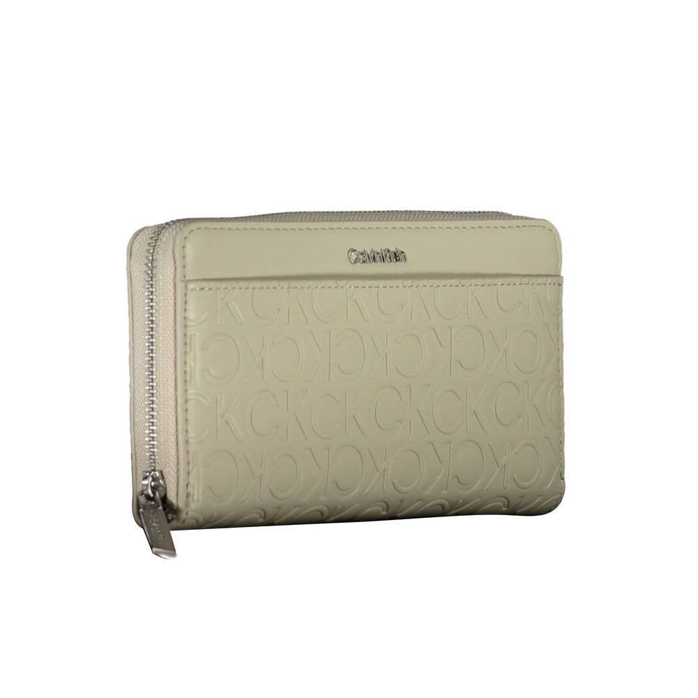 Calvin Klein Beige Polyethylene Women's Wallet - Stylish & Secure