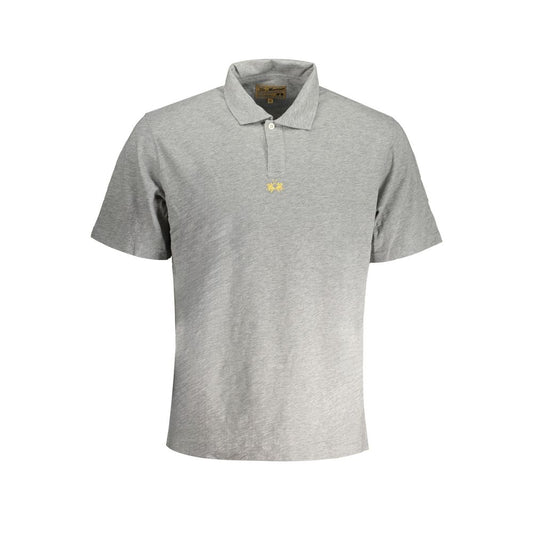La Martina Brown Cotton Men Polo Shirt