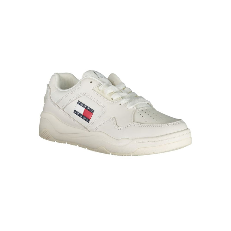 Tommy Hilfiger Women's White Polyester Sneakers - Style & Comfort