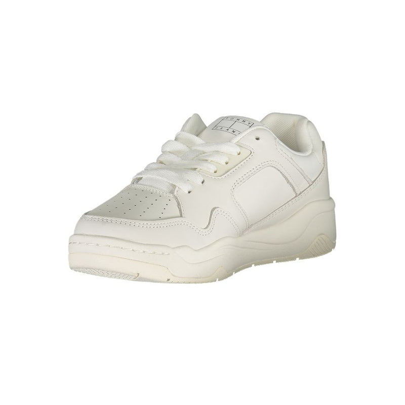 Tommy Hilfiger Women's White Polyester Sneakers - Style & Comfort