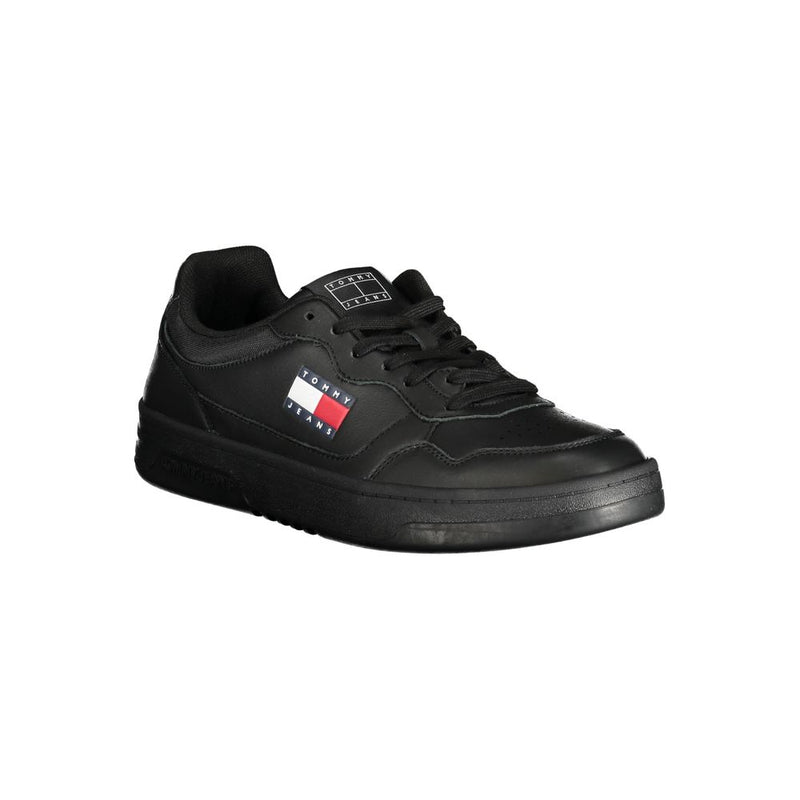 Tommy Hilfiger Black Polyethylene Men Sneaker - Style and Comfort