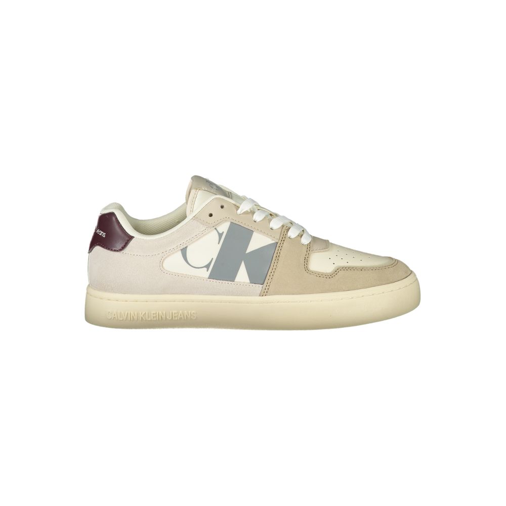 Calvin Klein Beige Polyester Men Sneaker - Stylish & Sustainable