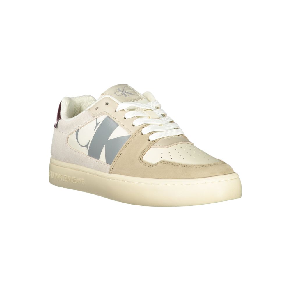 Calvin Klein Beige Polyester Men Sneaker - Stylish & Sustainable