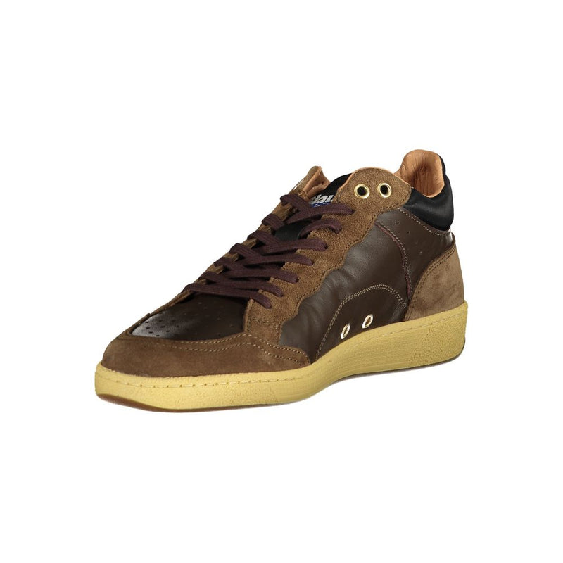 Blauer Brown Leather Men Sneaker - Élégance et Confort