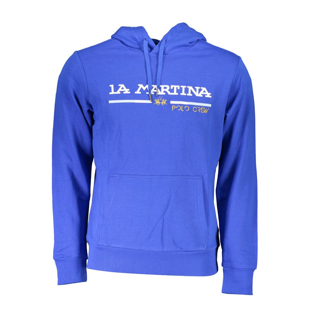 Pull en coton bleu La Martina pour homme