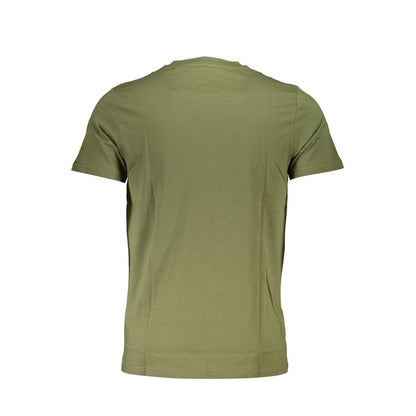 T-shirt homme en coton vert Cavalli Class