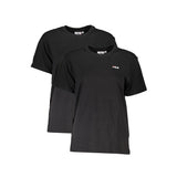 Fila Black Cotton Women T-Shirt - Modern Simplicity