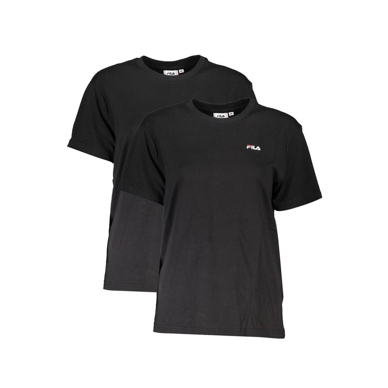 Fila Black Cotton Women T-Shirt - Modern Simplicity