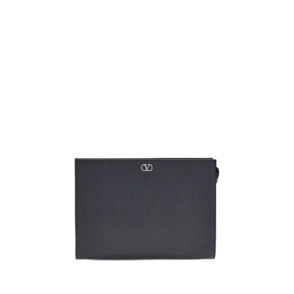 Pochette en cuir grainé Valentino Garavani