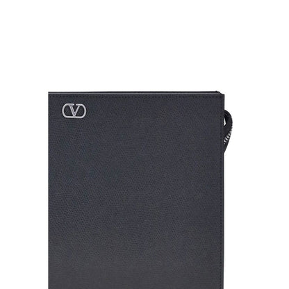 Pochette en cuir grainé Valentino Garavani