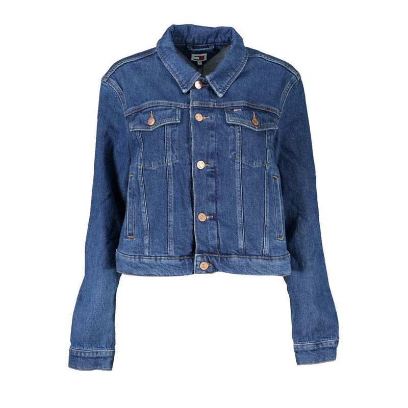 Tommy Hilfiger Veste en Denim Femme Bleue - Élégance Décontractée