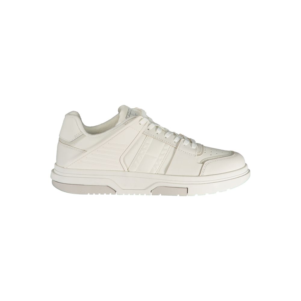 Tommy Hilfiger White Leather Men Sneaker - Élégant et Confortable
