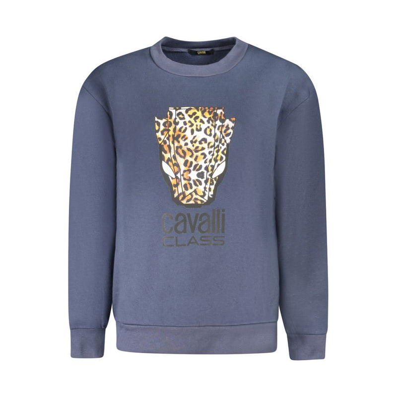 Cavalli Class Blue Cotton Women Sweater - Luxurious Comfort