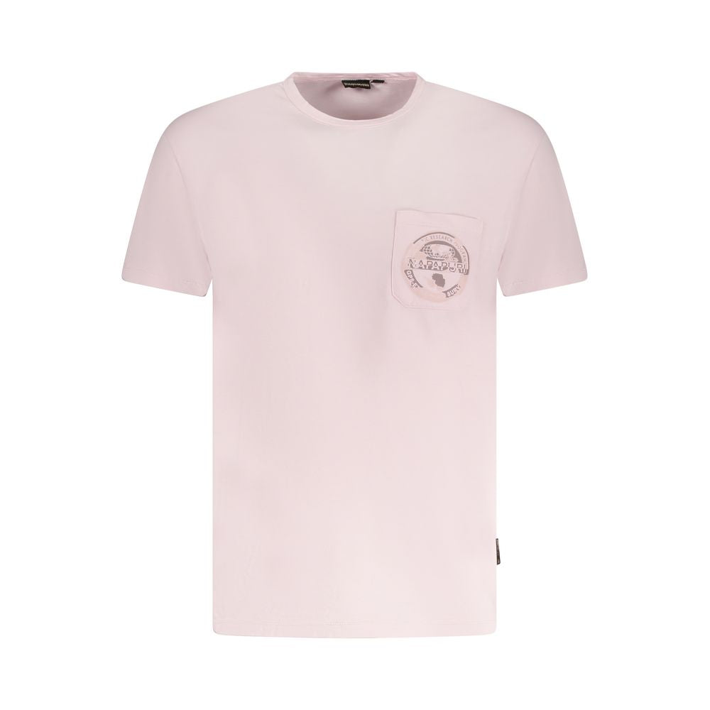 T-shirt Napapijri en coton rose pour homme