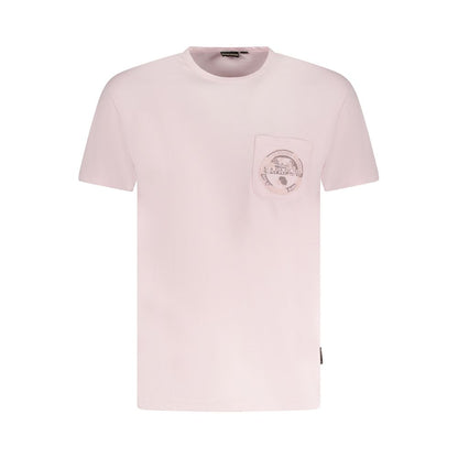 T-shirt Napapijri en coton rose pour homme