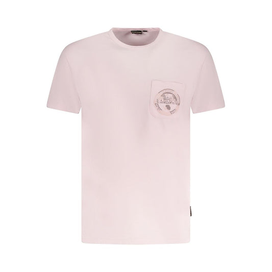 T-shirt Napapijri en coton rose pour homme