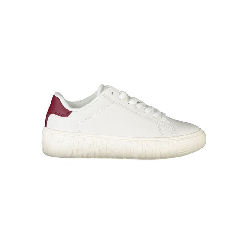 Tommy Hilfiger Sneakers Femme Cuir Blanc - Élégantes et Confortables