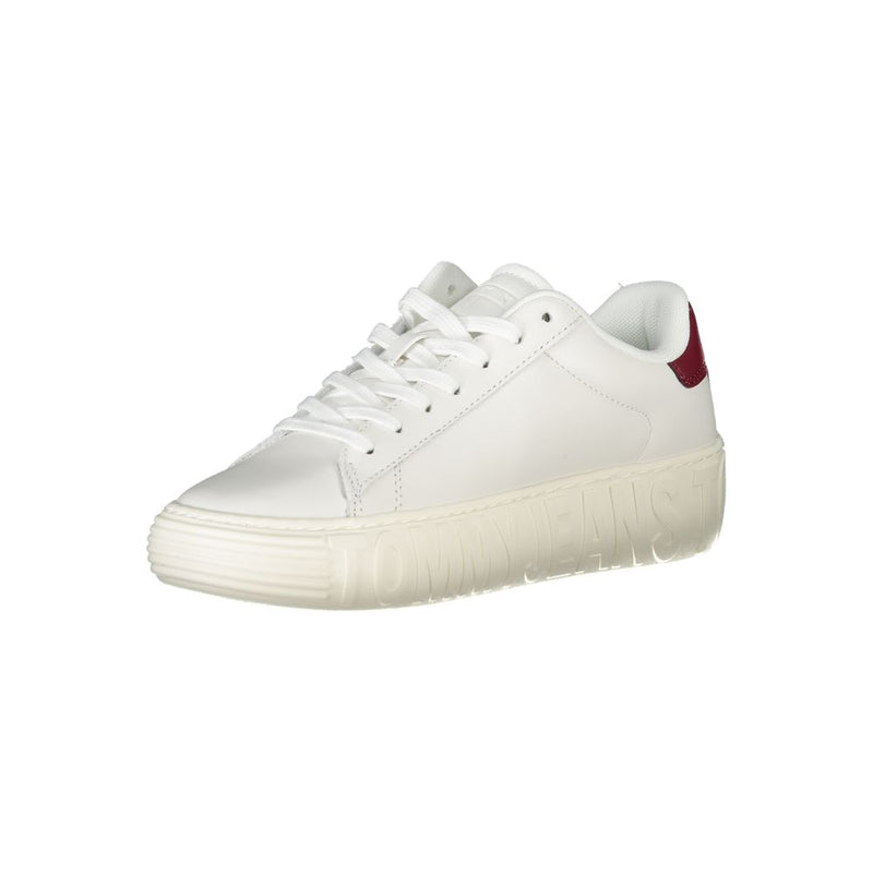Tommy Hilfiger Sneakers Femme Cuir Blanc - Élégantes et Confortables